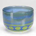 Gunnar cyren orrefors cased glass graal bowl with geometric decoration signed and numbered 6 14 x 9 dia