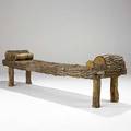Edward zucca rustic barkalounger barkcovered plywood with log bolsters and legs 1993 signed edward zuccawoodstock ctjune 1993 25 x 86 x 19