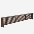 George nakashima walnut radiator cover of slatted and dowel construction made for the church of st martin of tours in new hope pa 114 x 20 x 7