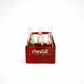 Six Vintage Soda Bottles in CocaCola Case