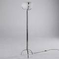 Marco zanuso chromed steel floor lamp with acrylic shade 64 x 15 dia