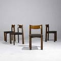 Vico magistretti cassina set of four beech and wool side chairs unmarked 30 x 17 x 21