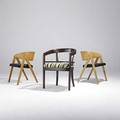 Alan gould edward wormley drexel pair of alan gould laminated birch compass chairs together with a dark walnut wormley armchair compass chair with paper labels wormley with stenciled marks compa
