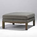 Edward wormley dunbar wool and mahogany ottoman 1950s unmarked 16 x 30 sq
