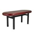 Contemporary leather topped partners desk on heavy dark stained oak base 29 12 x 72 x 30