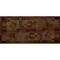Art deco wool runner with abstract geometric design 53 x 26