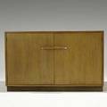 Eliel saarinen johnson furniture pickled wood credenza ca 1941 flexible home arrangements collection stenciled numbers to rear 30 x 48 x 21