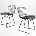 Harry bertoia knoll plastic coated steel sidechairs knoll fabric labels 30 x 21 x 20