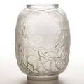 Lalique frosted glass monnaie du pape vase c 1914 m p 416 no 897 stamped r lalique 9 14 x 6 12