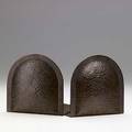 Gustav stickley rare pair of hammered copper bookends als ik kan stamp 5 12 x 5 12