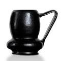 George ohr gourd shaped mug in gunmetal glaze script signature 4 x 4 34