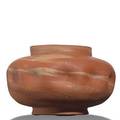 George ohr squat vessel bisquefired marbelized clay script signature 3 34 x 6