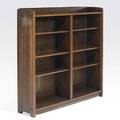 Gustav stickley unusual open bookcase with adjustable shelves no 718 12 burnedin mark and paper label 56 x 54 x 13