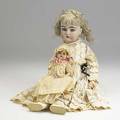 Two 19th20th c german dolls kestner 129 marked made in germany 129 21 heubach 320 baby doll marked 320150 germany 15 both with porcelain heads and composition bodies