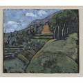 Elenore plaisted abbott american 18751935 two landscapes gouache on paper framed separately 8 78 x 10 38 largest provenance maurice bower saul private collection pennsylvania
