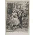 Pierre outan french 18401899 engraving a labor of love 1902 framed signed in the plate 28 x 18
