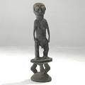 Old new guinea carved wood figure ancestral figure with natural pigments tag reads kanengra 35