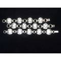 Walter meyer silver jewelry three 89 silver bracelets transform to a necklace oval links with applied scroll and beads meyer cartouche 160 gs