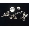Walter meyerjensen usa silver jewelry lapaglia for jensen lily brooch 134 three bead rings charm and three brooches 111 gs