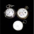 Pocket watches grouping of three thomas white double cased pocket watch face and movement marked for thomas white case marked for james harmar london date marks 1782 colladon et fils painted porc