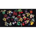 Collection of vintage fruit brooches twentynine pieces with colorful rhinestones or glass marks include jj coro craft loran pell austria warner and art