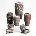 Niloak missionware grouping nine closed in vases some impressed niloak tallest 8 12