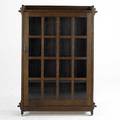 Style of stickley ej audi reproduction singledoor bookcase unmarked 55 14 x 36 x 12