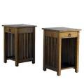 Robert walsh contemporary pair of prairie style spindled nightstands each with single drawer and ring pulls 30 x 19 x 20