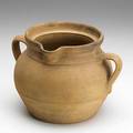 George ohr bisque fired jug firing crack through base missing lid ge ohr biloxi miss 7 x 10
