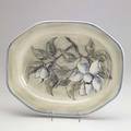 Jens jensen rookwood platter decorated with magnolia branches flame mark 13 x 16