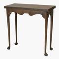 Queen anne card table mahogany with green leather top ca 17601780 28 34 x 29 12 x 13 12