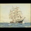 Charles rosner american 18941975 watercolor of a sailing vessel at sea framed signed 11 x 13 12 sight