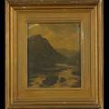 19th c british landscape oil on panel framed 11 x 9 together with oil on canvas still life framed illegibly signed 8 x 10