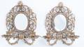 Pair of Regency Style Mirror Back Sconces
