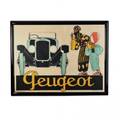A 1925 Peugeot Advertising Poster by Rene Vincent