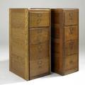 Library bureau solemakers two fourdrawer oak file cabinets larger 52 x 20 12 x 27