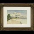 Five 20th c art works vaderdoes oil on board still life framed signed and dated 1933 14 12 x 21 jm bronte watercolor on paper of a beach framed signed and dated 1901 4 12 x 6 12 o