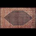 Persian seraband rug reds and blues with large central medallion ca 1970 53 x 87