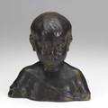 Rookwood bust of a child stamped mark seconded 10 x 10 12 x 6