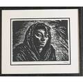 Three 20th c prints leopoldo mendez mexican 19021969 woodcut woman with a shawl framed signed 10 x 13 marguerite zorach american 18871968 aquatint etching uganda signed 6 x