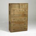 Asian chest cabinet section top over seven drawers 20th c possibly korean 56 x 36 x 15