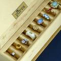 Nine gemset gold rings 9k 10k 12k and 14k 19001980 includes opal peridot topaz zircon citrine and pearl 31 gs