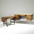 20th c furniture raymond loewy desk together with a jens risom cart desk 29 12 x 60 x 30