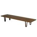 Edward wormley dunbar long john walnut tablebench brass rectangular label 12 x 72 x 19
