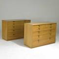 Edward wormley drexel pair of elm dressers each branded 32 12 x 48 x 19