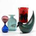 Italian glass barovier  toso cenedese heikki orvola venini bird scavo glass vase cupshaped vase and clessidre bird 7