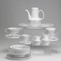 Tapio wirkkala rosenthal composition dinner service for eight includes dinner and luncheon plates five serving bowls soup bowls berry bowls pedestal cups and saucers gravy boat and underplate