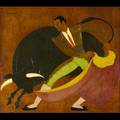 Charles baskerville american 18961994 oil on gesso on plywood panel matador and bull framed 40 x 44