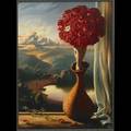 Vladimir kush american b 1964 giclee on canvas of landscape framed signed and numbered 31 x 23