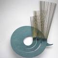 Curtis jere abstract wall sculpture of verdigris metal and brass rods signed and dated 1987 41 x 31